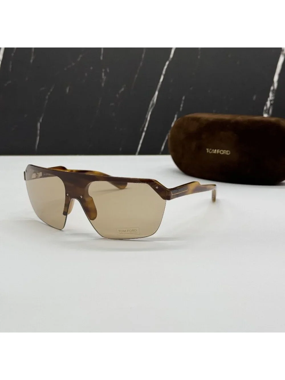 NEW TOM FORD RAZOR TF797 55E HAVANA/BROWN UNISEX SHIELD SUNGLASSES FT0797